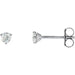Ladies Natural Diamond Stud Earrings (I3, G-H) — 14K White Gold