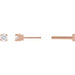 Ladies Natural Diamond Earrings (I1, G-H) — 14K Rose Gold