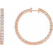 Lab-Grown Diamond Inside-Outside Hoop Earrings - Style 653631
