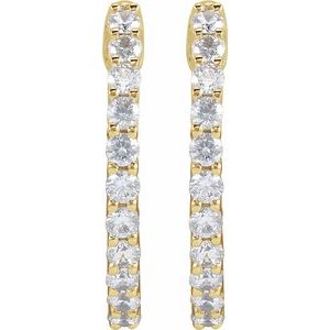 Lab-Grown Diamond Inside-Outside Hoop Earrings - Style 653631