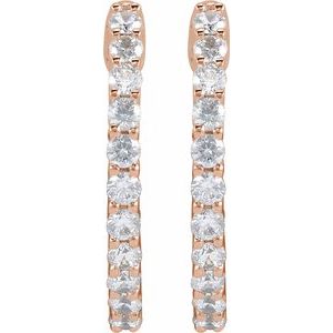 Lab-Grown Diamond Inside-Outside Hoop Earrings - Style 653631