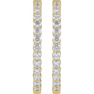 Lab-Grown Diamond Inside-Outside Hoop Earrings - Style 653631