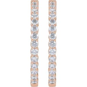 Lab-Grown Diamond Inside-Outside Hoop Earrings - Style 653631