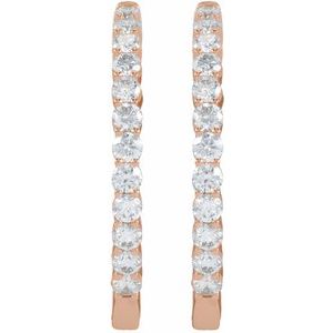 Lab-Grown Diamond Inside-Outside Hoop Earrings - Style 653631