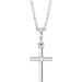 Ladies Natural Diamond Cross Necklace (I1, G-H) — Sterling Silver