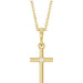 Ladies Natural Diamond Cross Necklace (I1, G-H) — 14K Yellow Gold