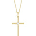 Ladies Natural Diamond Cross Necklace (I1, G-H) — 14K Yellow Gold