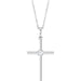 Ladies Natural Diamond Cross Necklace (Si2-Si3, G-H) — Platinum