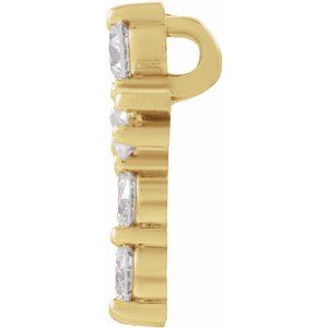 Lab-Grown Diamond Cross Pendant - Style R42309