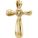 Ladies Natural Diamond Cross Pendant (Si1, G-H) — 14K Yellow Gold