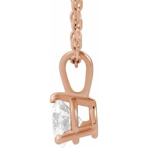 Lab-Grown Diamond Solitaire Necklace - Style 23559