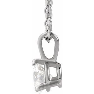 Lab-Grown Diamond Solitaire Necklace - Style 23559