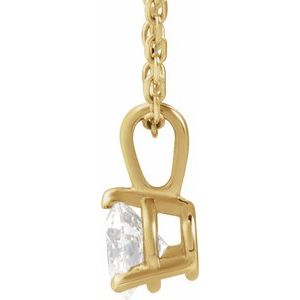 Lab-Grown Diamond Solitaire Necklace - Style 23559