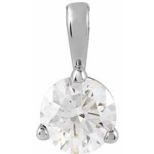 Lab-Grown Diamond Solitaire Pendant - Style 23559