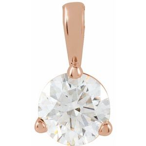 Lab-Grown Diamond Solitaire Pendant - Style 23559