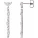 Ladies Natural Diamond Vintage-Inspired Earrings — 14K White Gold