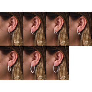 Lab-Grown Diamond Inside-Outside Hoop Earrings - Style 653631