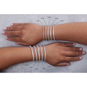 Lab-Grown Diamond Line Bracelet - Style 653702