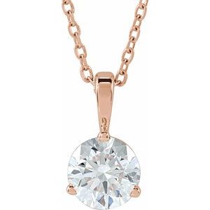 Lab-Grown Diamond Solitaire Necklace - Style 23559