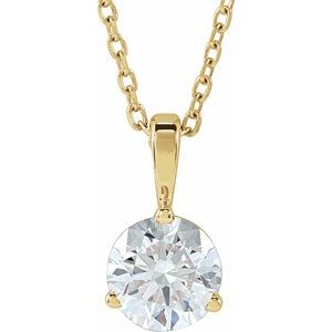 Lab-Grown Diamond Solitaire Necklace - Style 23559