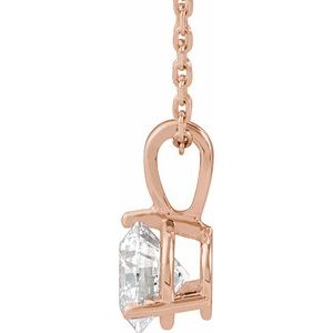 Lab-Grown Diamond Solitaire Necklace - Style 23559