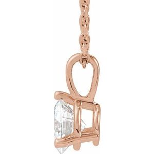 Lab-Grown Diamond Solitaire Necklace - Style 23559