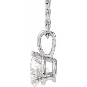 Lab-Grown Diamond Solitaire Necklace - Style 23559
