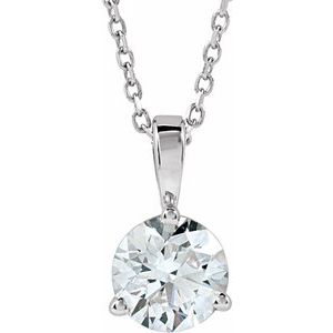 Lab-Grown Diamond Solitaire Necklace - Style 23559