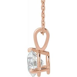 Lab-Grown Diamond Solitaire Necklace - Style 23559