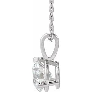 Lab-Grown Diamond Solitaire Necklace - Style 23559
