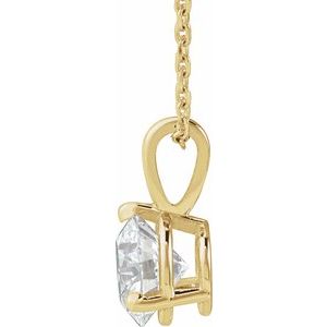 Lab-Grown Diamond Solitaire Necklace - Style 23559
