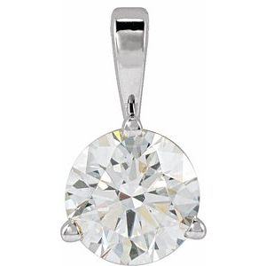Lab-Grown Diamond Solitaire Pendant - Style 23559