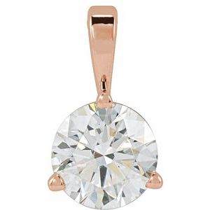 Lab-Grown Diamond Solitaire Pendant - Style 23559