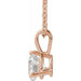 Lab-Grown Diamond Solitaire Necklace - Style 23559