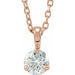 Ladies Natural Diamond Necklace (I1, G-H) — 14K Rose Gold