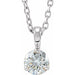 Ladies Natural Diamond Necklace (I1, G-H) — Sterling Silver