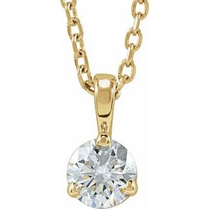 Ladies Natural Diamond Necklace (I1, G-H) — 14K Yellow Gold