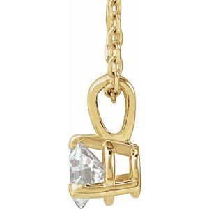 Lab-Grown Diamond Solitaire Necklace - Style 23559