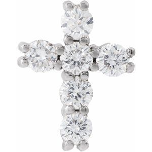 Lab-Grown Diamond Cross Pendant - Style R42309