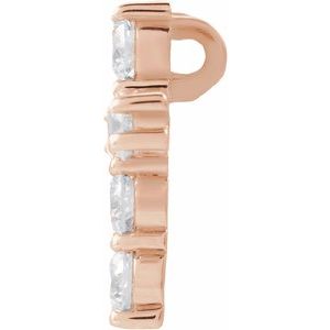 Lab-Grown Diamond Cross Pendant - Style R42309