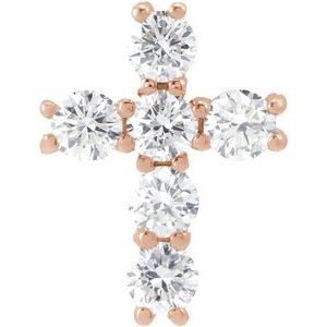 Lab-Grown Diamond Cross Pendant - Style R42309