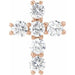 Lab-Grown Diamond Cross Pendant - Style R42309