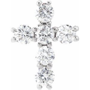 Lab-Grown Diamond Cross Pendant - Style R42309