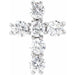 Lab-Grown Diamond Cross Pendant - Style R42309