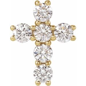 Lab-Grown Diamond Cross Pendant - Style R42309