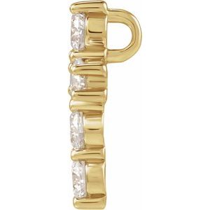 Lab-Grown Diamond Cross Pendant - Style R42309