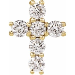 Lab-Grown Diamond Cross Pendant - Style R42309