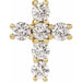 Lab-Grown Diamond Cross Pendant - Style R42309