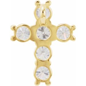 Lab-Grown Diamond Cross Pendant - Style R42309