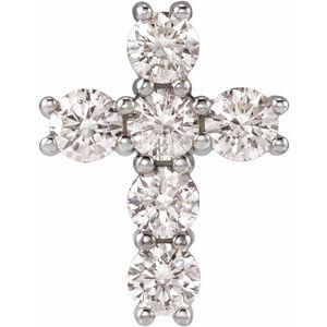 Lab-Grown Diamond Cross Pendant - Style R42309